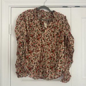 Free People Floral Blouse Size S